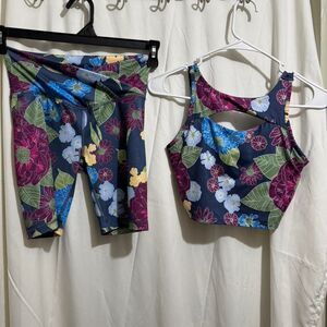 Women's Sports bra and shorts set